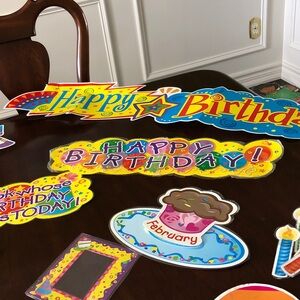 Colorful Happy Birthday Party Banner Set